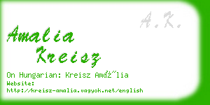 amalia kreisz business card